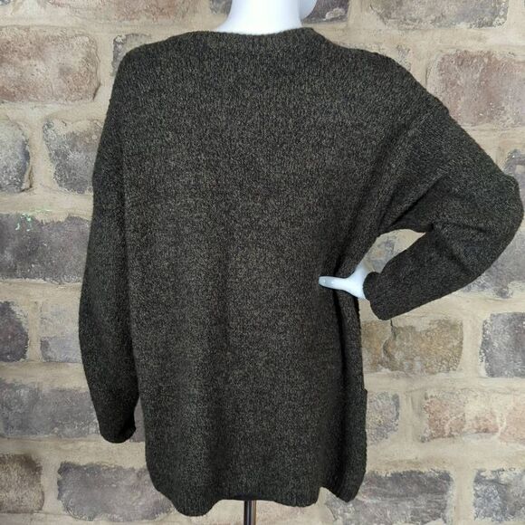 MARLED Reunited green black open front cardigan sweater size small Pockets Long - Picture 5 of 11